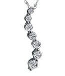 Diamond Journey Necklace 14K White Gold 1.25cttw Model 125P7U3