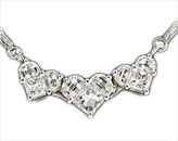 Diamond Necklace Lady Heart 18K White Gold .75cttw Model NPH05743