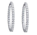 Diamond Earrings 14K White Gold 1.56cttw Model NCE547