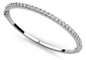 Diamond Bangle 14K White Gold 1.02cttw Model BB14