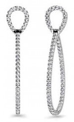Diamond Earrings 14K White Gold 2.49cttw Model SE73