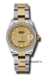 Rolex SS 18K Yellow Gold Model 178383CHIO