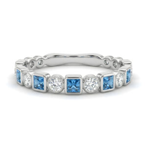 Diamond & Topaz 14K White Gold .45cttw (AFC-729LDW14BT)