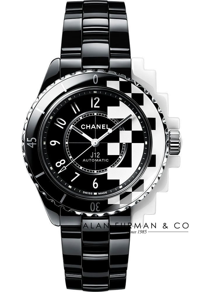 Chanel J12 38mm White Ceramic Diamond Bezel Dial Automatic Watch