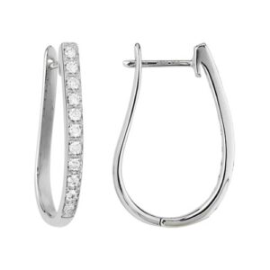 Diamond Hoop .24CTTW 14K White Gold Model AFC-98TI24WH