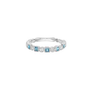 Diamond & Topaz 14K White Gold .45cttw Model AFC-729LDW14BT