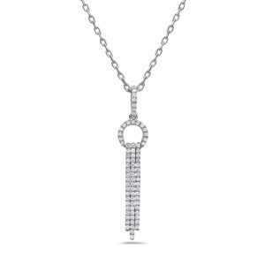 18K White Gold Necklace .69 CTTW Model AFC-HN3907