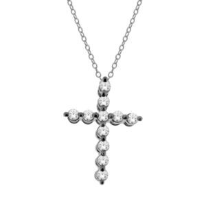 14K White Gold Necklace .10CTTW Model AFC-PEB4881