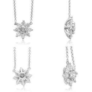 14K White Gold Necklace .69CTTW Model AFC-UN1828-2
