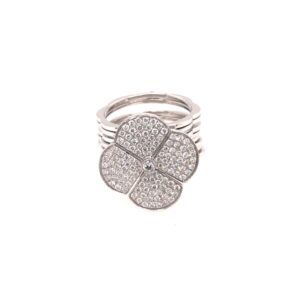 18K White Gold Ring .77CTTW Model AFC-HR12804