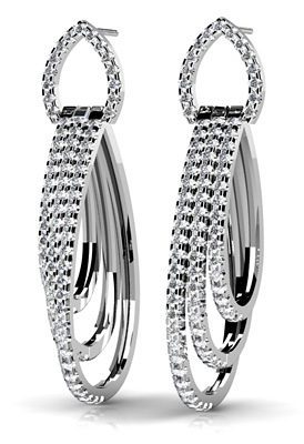 Diamond Earrings 14K WG 3.16cttw Model AFC-SE61-A