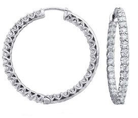 Diamond Earrings 14K WG 1.08cttw Model NCE1205
