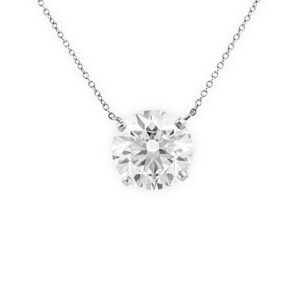 7.01 CTTW Lab-Grown 14K White Gold Necklace