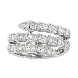 Snake Ring in 14K White Gold (AFC-RDIAL2370)