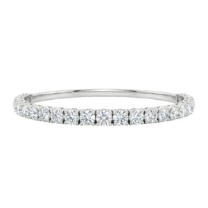 Camino Brillante Bangle in 14K White Gold (AFC-BANL297)