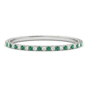 Corona Reale Bangle in 14K White Gold (AFC-BANL227)