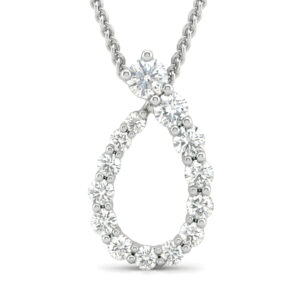 Diamond Necklace in 14K White Gold (AFC-GNL19LDW53)